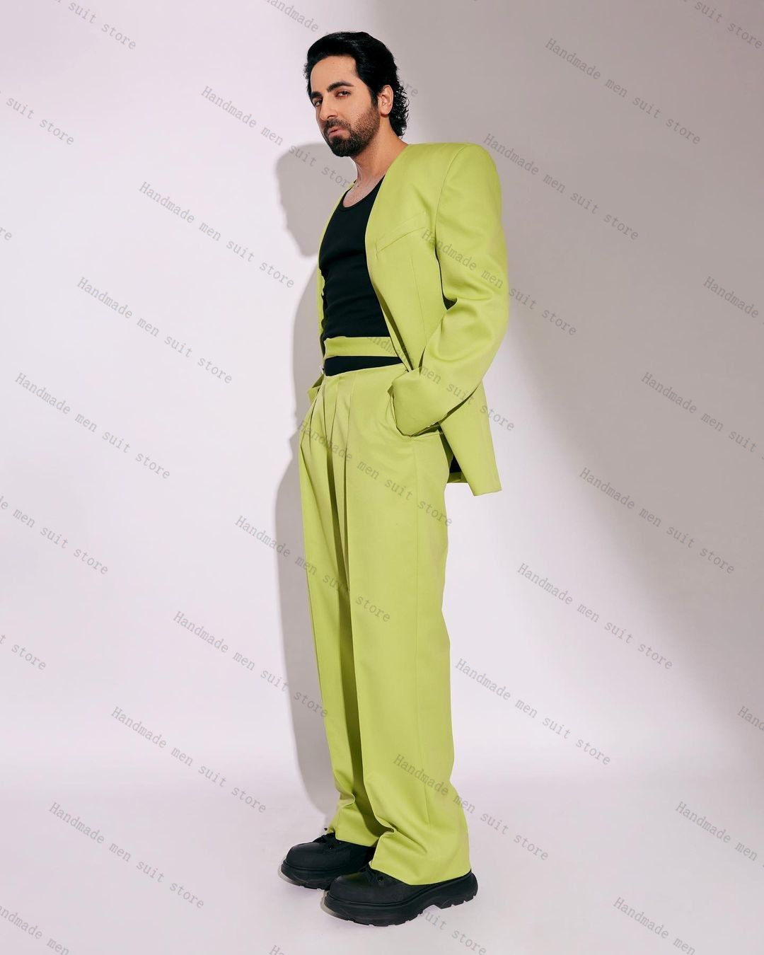 Men Formal Wear Green - أزياء الرجال البدلة الخضراء مجموعة 2