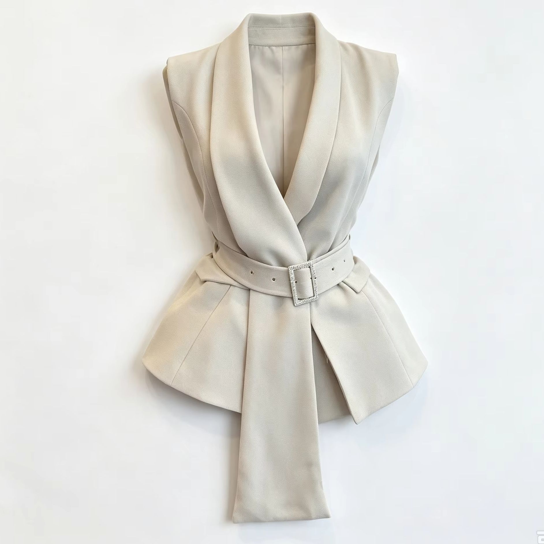 Elegant Formal Men'S Wear - بدلة نسائية بدون أكمام بياقة على