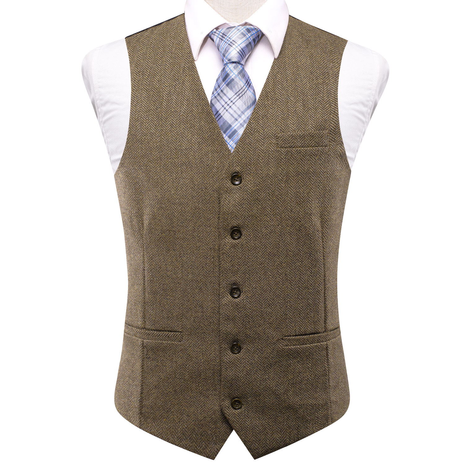 سترة رجالية بياقة على شكل V مص - مراجعة Men Formal Wear Green وسعره