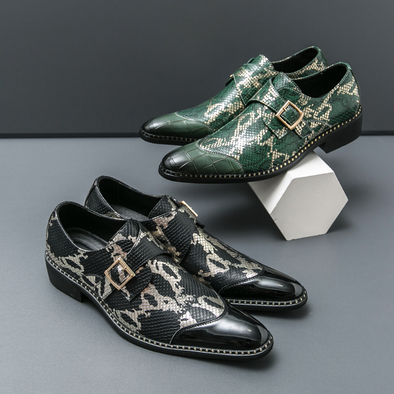 أحذية رجالية كلاسيكية ريترو من - مراجعة Men Formal Wear Green وسعره