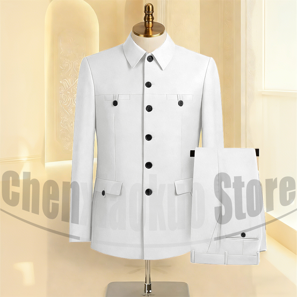 طقم بدلة رجالية مكون من قطعتين - مراجعة Elegant Formal Men'S Wear وسعره