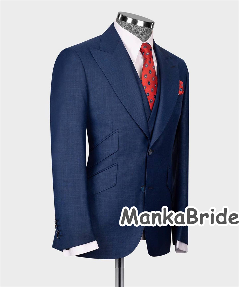 أنيقة الأزرق الداكن الكلاسيكية - مراجعة Elegant Formal Men'S Wear وسعره