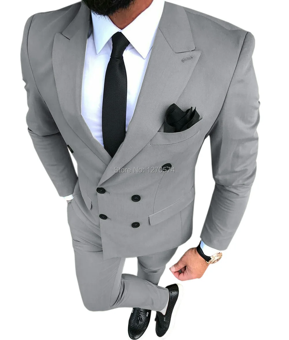 بدلة رجالية مزدوجة الصدر باللو - مراجعة Men Formal Wear Green وسعره
