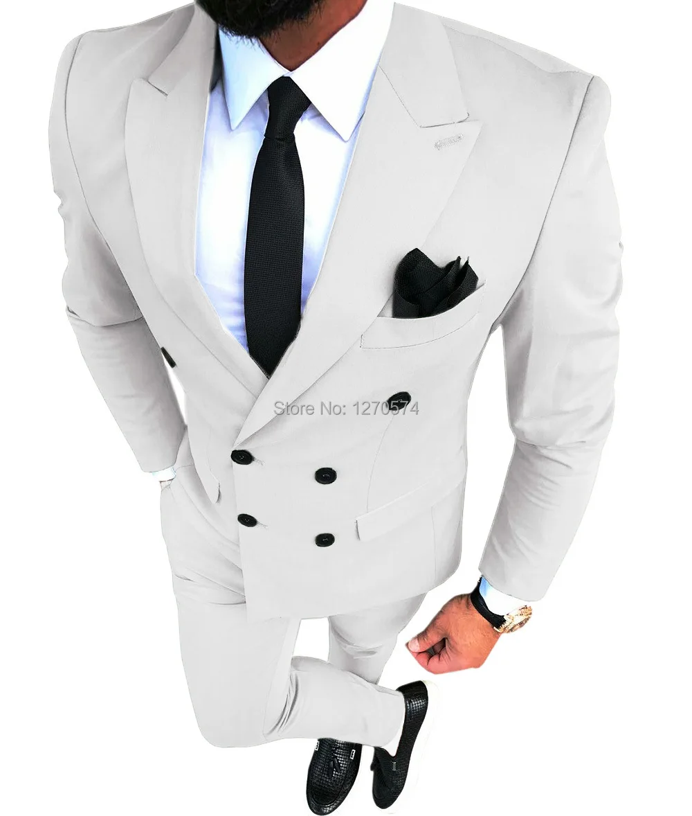 بدلة رجالية مزدوجة الصدر باللو - مراجعة Men Formal Wear Green وسعره