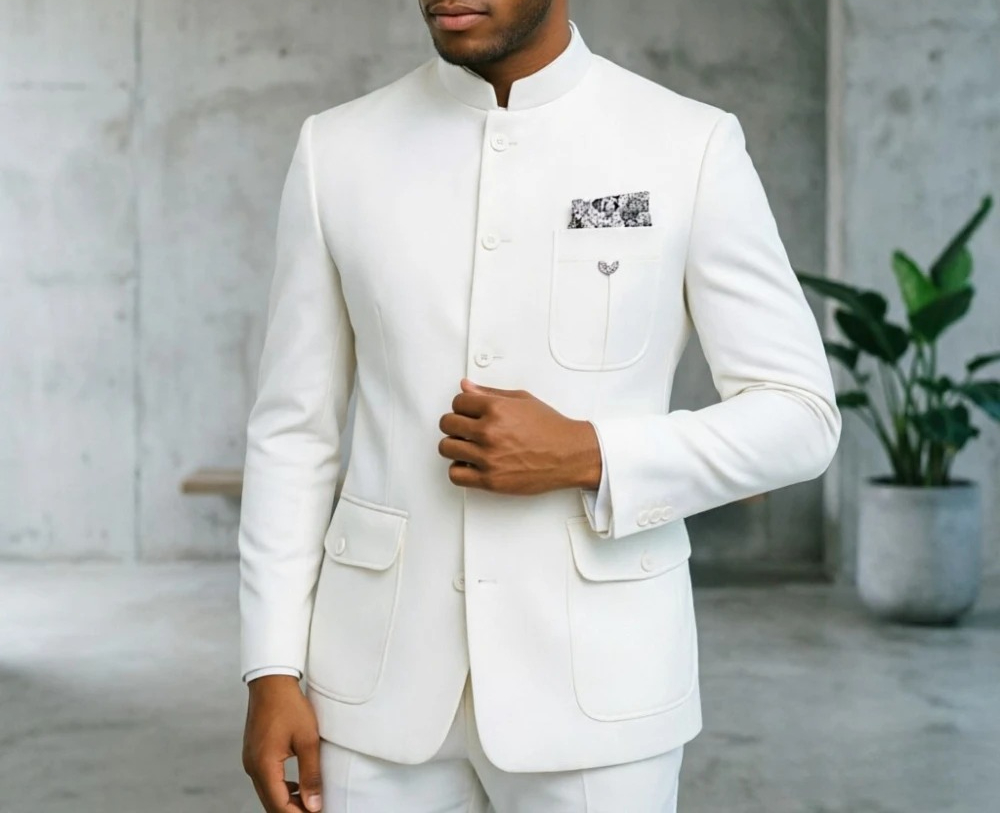 بدلة سفاري رجالية فاخرة باللون - مراجعة Men Formal Wear Green وسعره