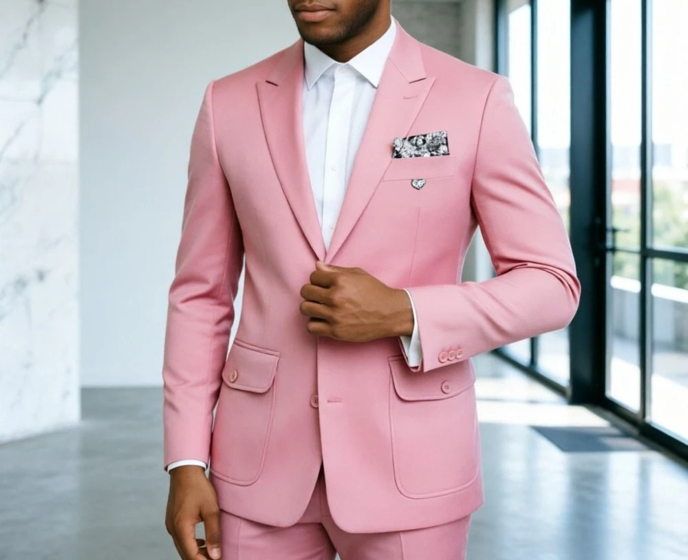 بدلة سفاري رجالية فاخرة باللون - مراجعة Men Formal Wear Green وسعره