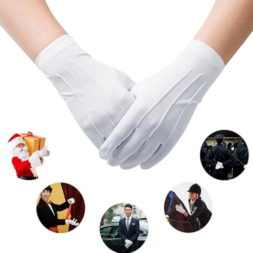 زوج واحد من القفازات القطنية ا - مراجعة Formal Wear Gloves Men وسعره