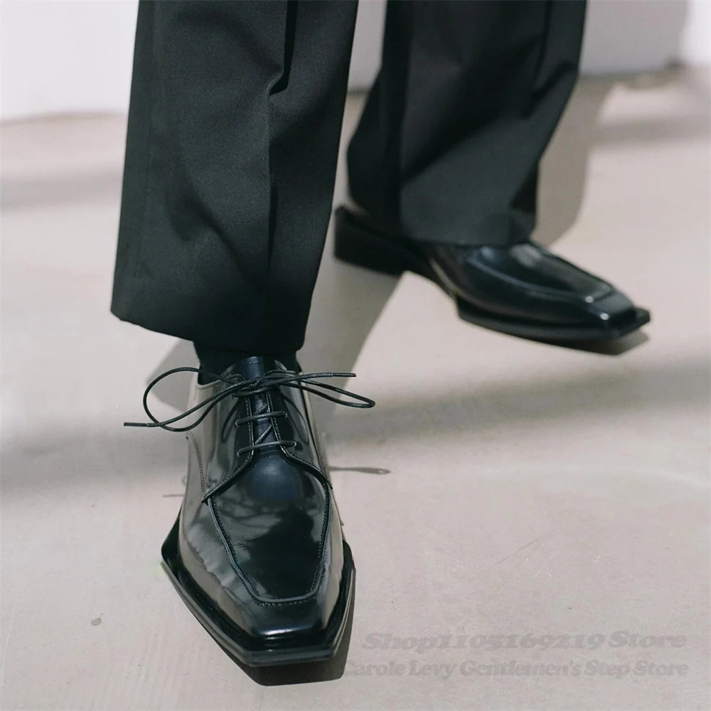 أسود براءات الاختراع والجلود ا - مراجعة Men'S Formal Style وسعره
