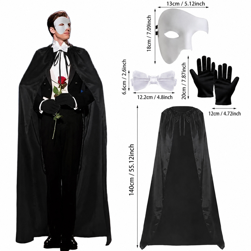 زي تنكري للهالوين بثيم أوبرا ا - مراجعة Formal Wear Gloves Men وسعره